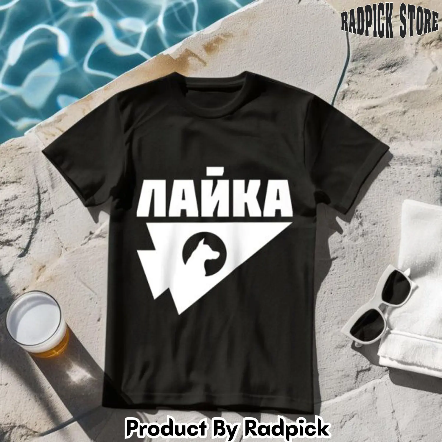 Laika dog sputnik space ussr tshirt rp2635581